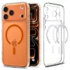 Spigen Ultra Hybrid Mag MagSafe tok Apple iPhone 17 Pro készülékhez – Átlátszó/narancssárga