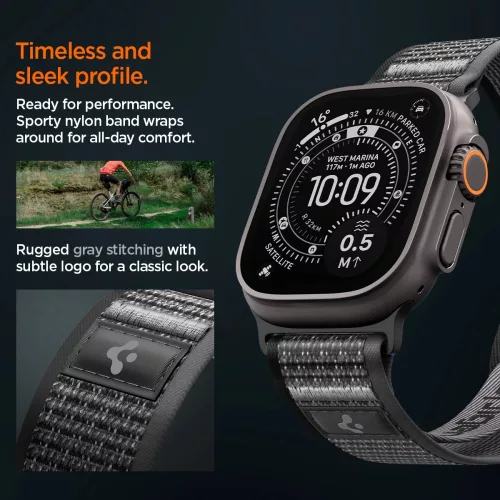 Spigen Athlex Air 2 Apple Watch 8/9/10/11/SE/Ultra (44/45/46/49 mm) szíj - aktív zöld