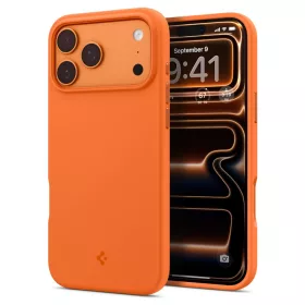   Spigen Silicone Fit Mag MagSafe tok Apple iPhone 17 Pro Max készülékhez – Kozmikus narancssárga