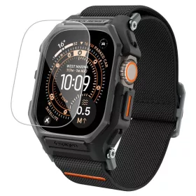   Spigen Lite Fit Pro + Tempered Glass Apple Watch Ultra 1/2/3 (49 mm) csomag - matt fekete