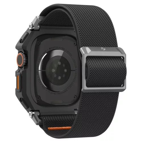 Spigen Lite Fit Pro + Tempered Glass Apple Watch Ultra 1/2/3 (49 mm) csomag - matt fekete