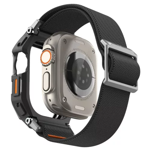 Spigen Lite Fit Pro + Tempered Glass Apple Watch Ultra 1/2/3 (49 mm) csomag - matt fekete