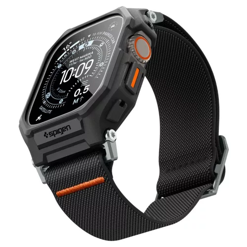 Spigen Lite Fit Pro + Tempered Glass Apple Watch Ultra 1/2/3 (49 mm) csomag - matt fekete