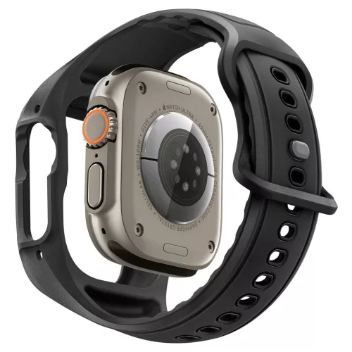 Spigen Liquid Air Pro + Tempered Glass Apple Watch Ultra 1/2/3 (49 mm) csomag - fekete