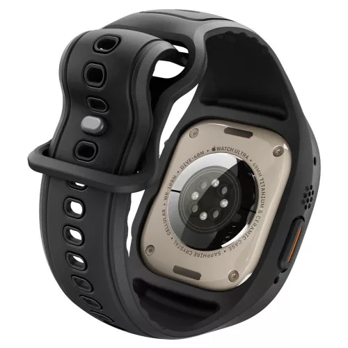 Spigen Liquid Air Pro + Tempered Glass Apple Watch Ultra 1/2/3 (49 mm) csomag - fekete