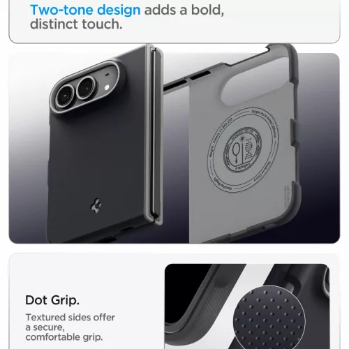 Spigen Nano Pop Mag MagSafe tok – Apple iPhone Duo, Black Sesame