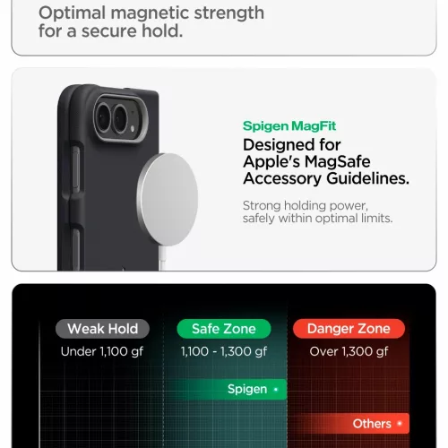 Spigen Nano Pop Mag MagSafe tok – Apple iPhone Duo, Black Sesame