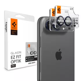   Spigen Optik Pro EZ Fit kameravédő üveg (2 db) – Apple iPhone Duo, átlátszó
