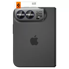   Spigen Optik Pro EZ Fit kameravédő üveg (2 db) – Apple iPhone Duo, átlátszó