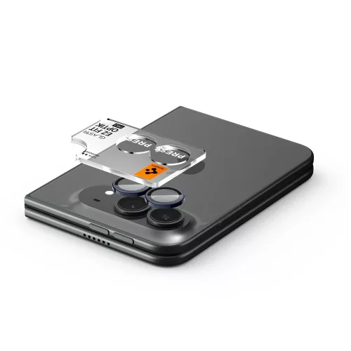 Spigen Optik Pro EZ Fit kameravédő üveg (2 db) – Apple iPhone Duo, átlátszó