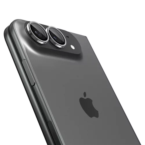 Spigen Optik Pro EZ Fit kameravédő üveg (2 db) – Apple iPhone Duo, fekete