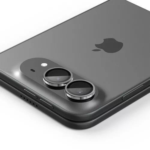 Spigen Optik Pro EZ Fit kameravédő üveg (2 db) – Apple iPhone Duo, fekete