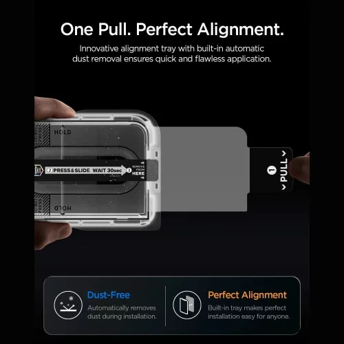 Spigen GLAS.tR EZ Fit Pro kijelzővédő üveg – Apple iPhone Duo, átlátszó