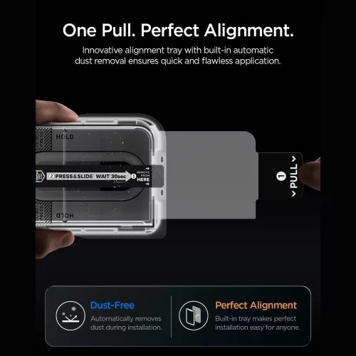 Spigen GLAS.tR EZ Fit Pro betekintésvédő üveg (2 db) – Apple iPhone Duo