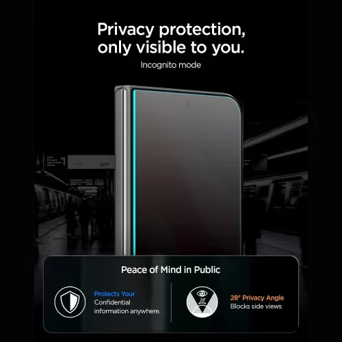 Spigen GLAS.tR EZ Fit Pro betekintésvédő üveg – Apple iPhone Duo