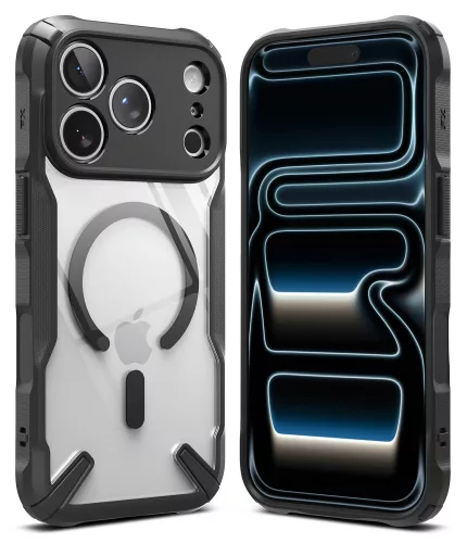 Ringke Fusion Magnetic MagSafe iPhone 17 Pro Max hátlap tok - fekete