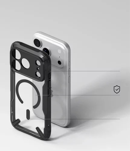 Ringke Fusion Magnetic MagSafe iPhone 17 Pro Max hátlap tok - fekete