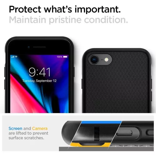 Spigen Liquid Air tok, Apple iPhone 7 / 8 / SE 2020 / 2022 - fekete