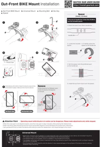 Spigen gearlock mf100 első kerékpártartó