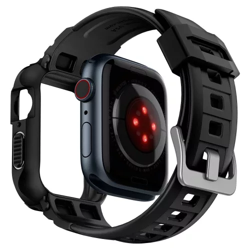 Spigen Rugged Armor Pro Apple Watch 6/7/8/9/SE (44/45 mm) tok - fekete