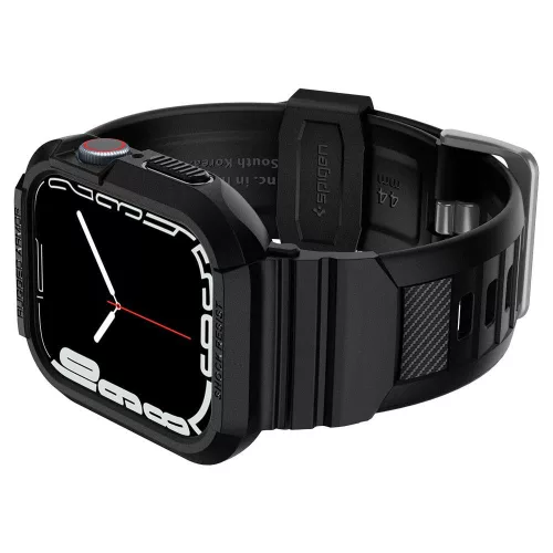 Spigen Rugged Armor Pro Apple Watch 6/7/8/9/SE (44/45 mm) tok - fekete