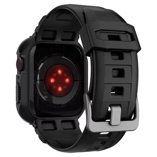 Spigen Rugged Armor Pro Apple Watch 6/7/8/9/SE (44/45 mm) tok - fekete