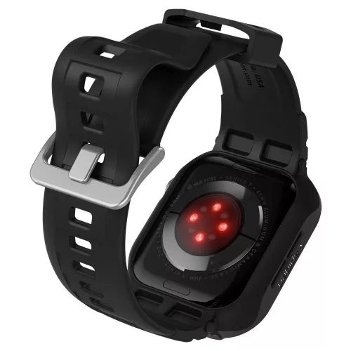 Spigen Rugged Armor Pro Apple Watch 6/7/8/9/SE (44/45 mm) tok - fekete