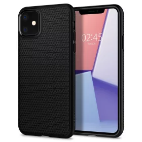 Spigen Liquid Air tok, Apple iPhone 11 - matt fekete