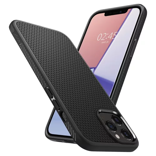 Spigen Liquid Air tok, Apple iPhone 12 / 12 Pro - matt fekete