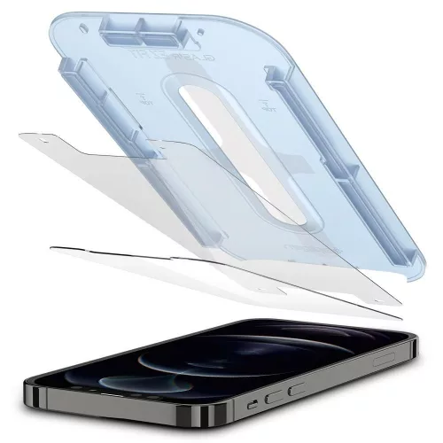 Spigen Glas.tR EZ Fit üvegfólia, Apple iPhone 12 / 12 Pro (2 db) - átlátszó