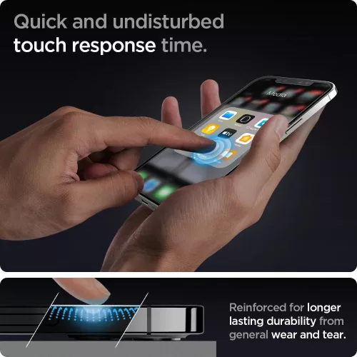 Spigen Glas.tR EZ Fit üvegfólia, Apple iPhone 12 / 12 Pro (2 db) - átlátszó