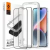 Spigen ALM Glass FC üvegfólia, Apple iPhone 13 / 13 Pro / 14 / 16e / 17e (2 db) - fekete
