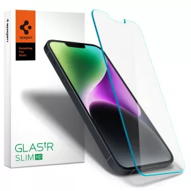   Spigen Glas.tR Slim üvegfólia, Apple iPhone 13 / 13 Pro / 14 / 16e / 17e - átlátszó