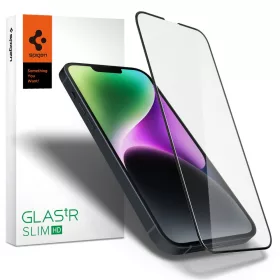   Spigen Glass FC üvegfólia, Apple iPhone 13 / 13 Pro / 14 / 16e / 17e - fekete
