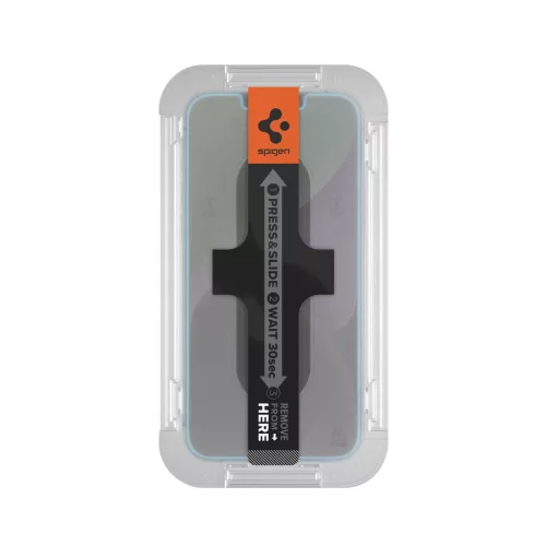 Spigen Glas.tR EZ Fit üvegfólia, Apple iPhone 13 / 13 Pro / 14 / 16e / 17e - átlátszó