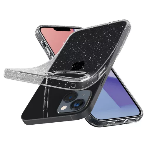 Spigen Liquid Crystal tok Apple iPhone 14 Plus / 15 Plus készülékhez – Csillámos