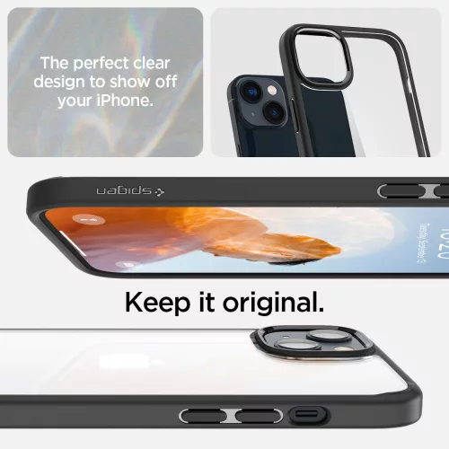 Spigen Ultra Hybrid tok Apple iPhone 14 Plus / 15 Plus készülékhez – Matt fekete