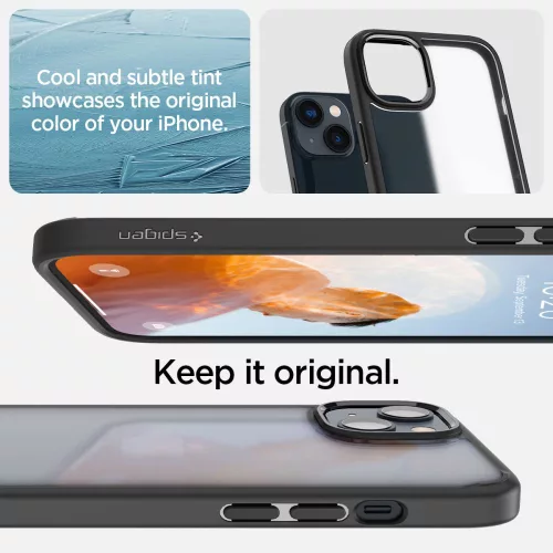Spigen Ultra Hybrid tok Apple iPhone 14 Plus / 15 Plus készülékhez – Jégfekete