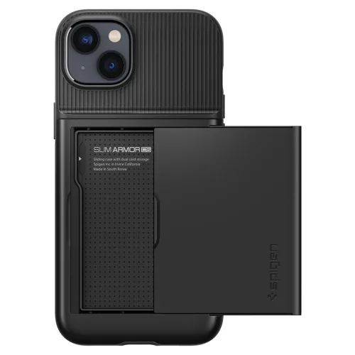 Spigen Slim Armor CS tok Apple iPhone 14 Plus / 15 Plus készülékhez – Fekete