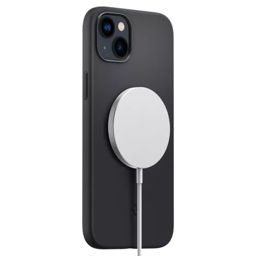 Spigen Silicone Fit Mag tok Apple iPhone 14 Plus / 15 Plus készülékhez – Fekete