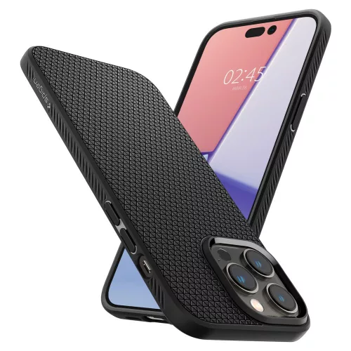 Spigen Liquid Air tok Apple iPhone 14 Pro készülékhez – Matt fekete