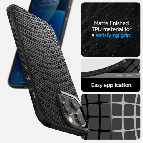 Spigen Liquid Air tok Apple iPhone 14 Pro készülékhez – Matt fekete