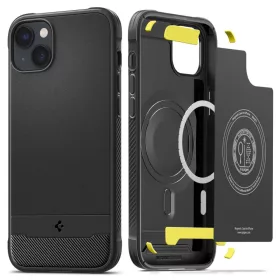   Spigen Rugged Armor Mag tok Apple iPhone 14 készülékhez – Matt fekete