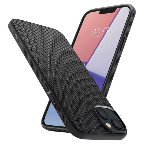 Spigen Liquid Air tok Apple iPhone 14 készülékhez – Matt fekete