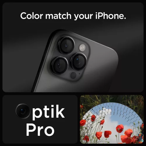 Spigen Optik Pro Glas.tR EZ Fit Apple iPhone 14 Pro készülékhez – Fekete