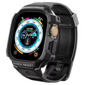   Spigen Rugged Armor Pro Apple Watch Ultra 1/2/3 (49 mm) tok - fekete