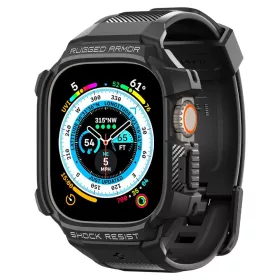   Spigen Rugged Armor Pro Apple Watch Ultra 1/2/3 (49 mm) tok - fekete