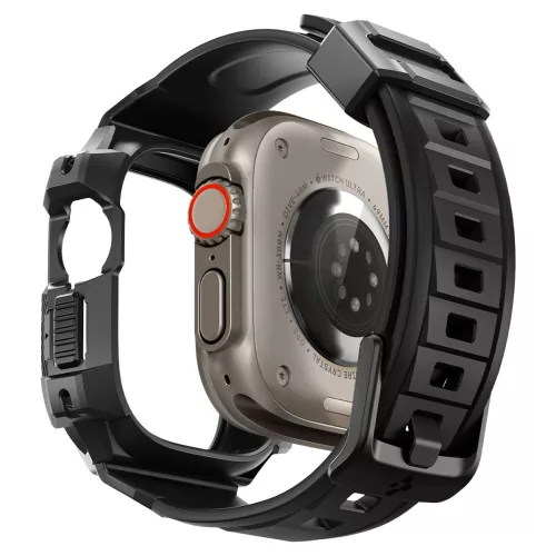 Spigen Rugged Armor Pro Apple Watch Ultra 1/2/3 (49 mm) tok - fekete