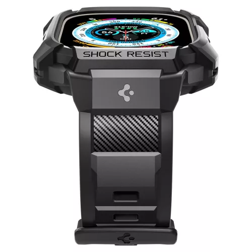 Spigen Rugged Armor Pro Apple Watch Ultra 1/2/3 (49 mm) tok - fekete