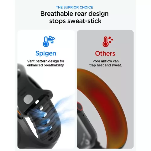 Spigen Liquid Air Pro Apple Watch Ultra 1/2/3 (49 mm) tok - fekete
